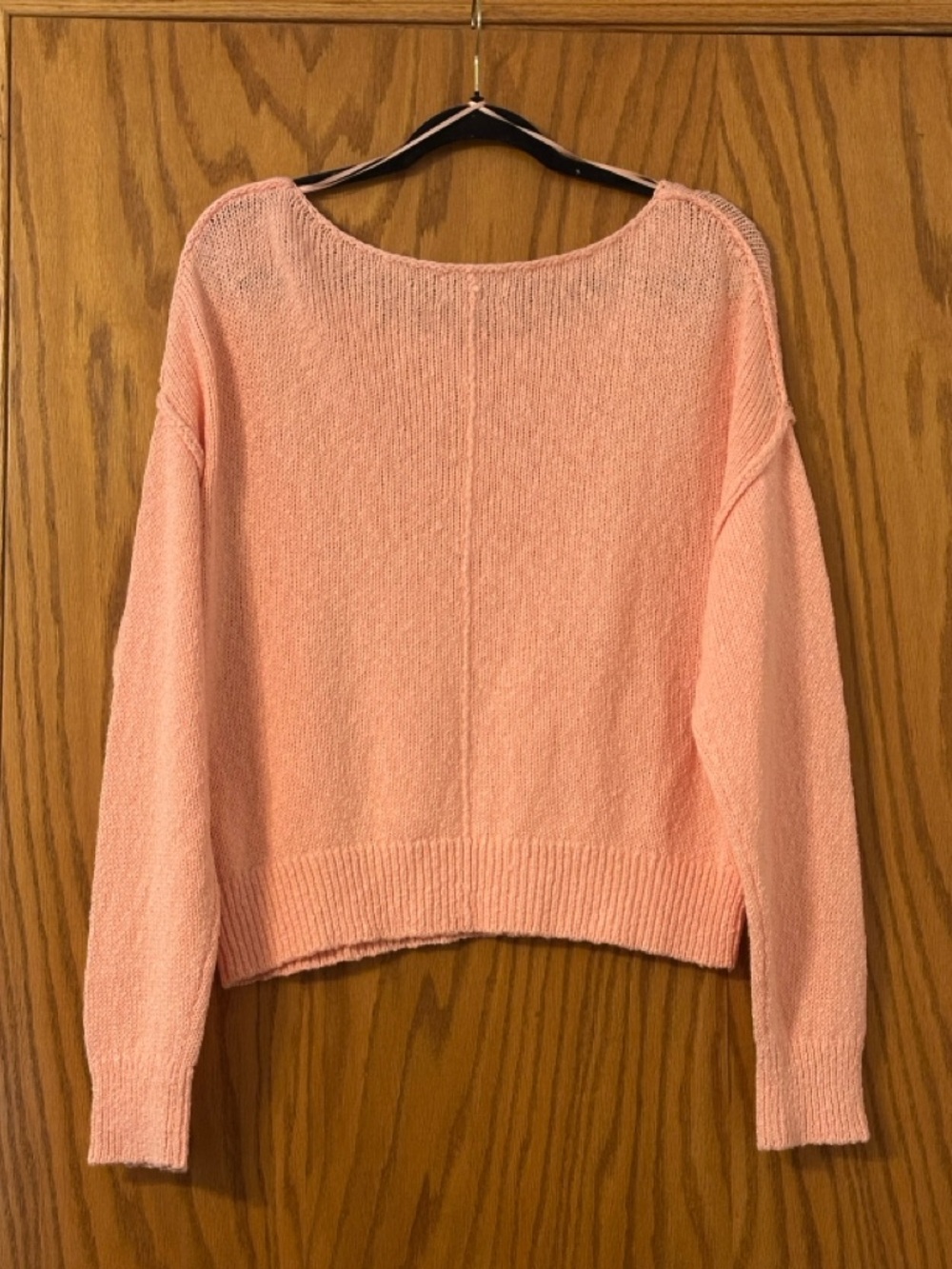 Evereve Naia Soft Off-Shoulder Pullover Women's Sweater in Peach - Size S - Picture 4 of 12